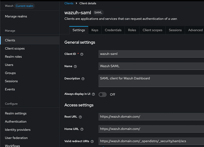 configure